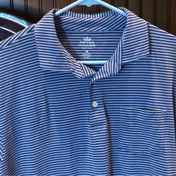 Peter Millar Other - Peter Millar golf polo. Sharp blue stripe w/logo on front and sleeve.…